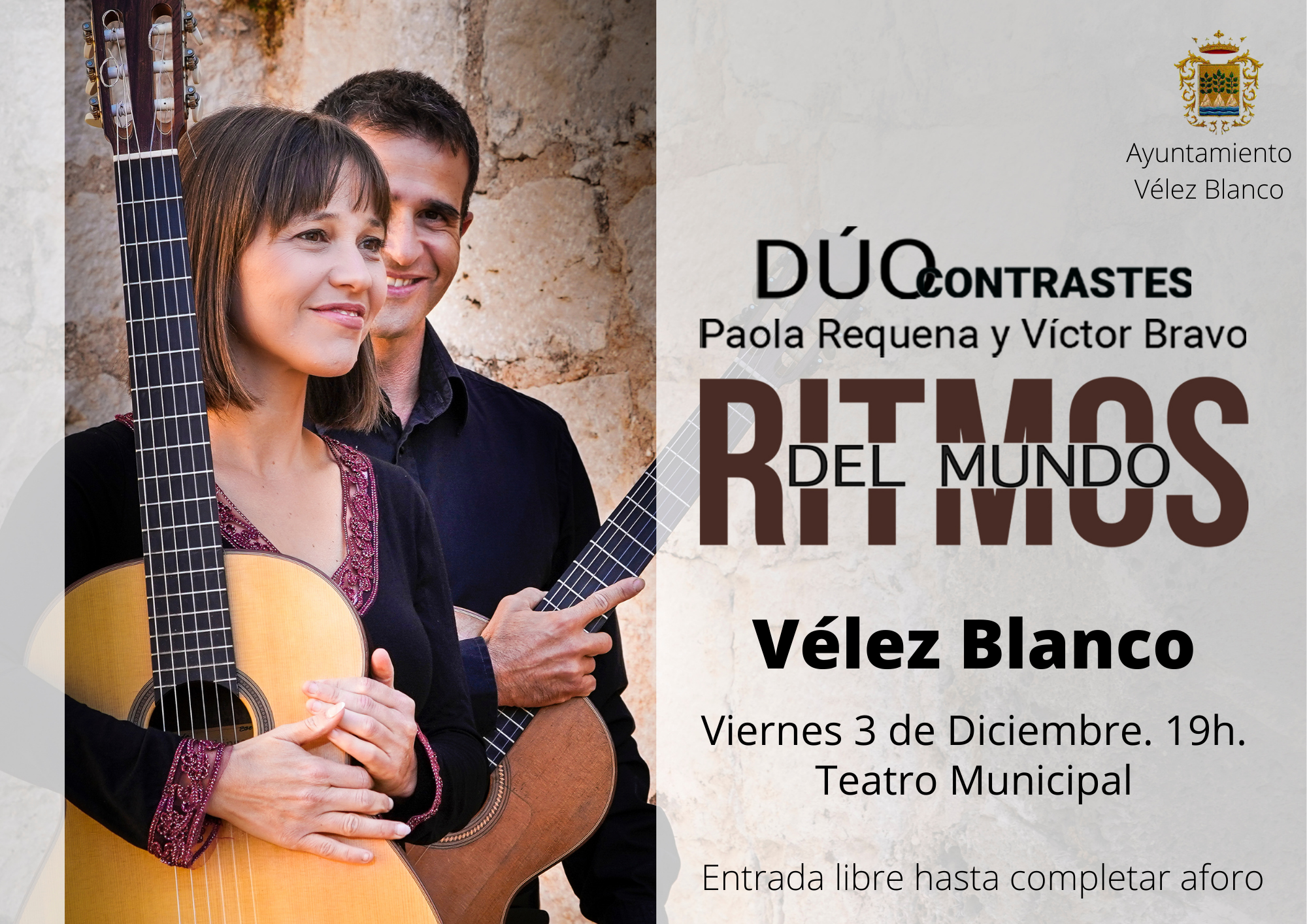 Actuación Musical de Dúo Contrastes integrado por Paola Requena  y Víctor Bravo.
